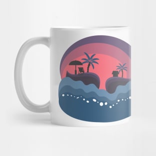 Sunset on the beach Mug